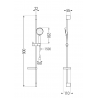 Mexen DS75 verstellbares Duschset, Chrom - 785754583-00