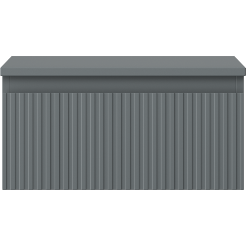 Mexen Rivel Badmöbelunterschrank 50 cm mit Waschbeckenplatte, 1 Schublade, gerillt, Graphit matt - 91A20-05023-1-BFC66