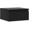 Mexen Rivel Badezimmerunterschrank 50 cm mit Platte, 1 Schublade, gerippt, schwarz matt - 91A20-05023-1-BFC71