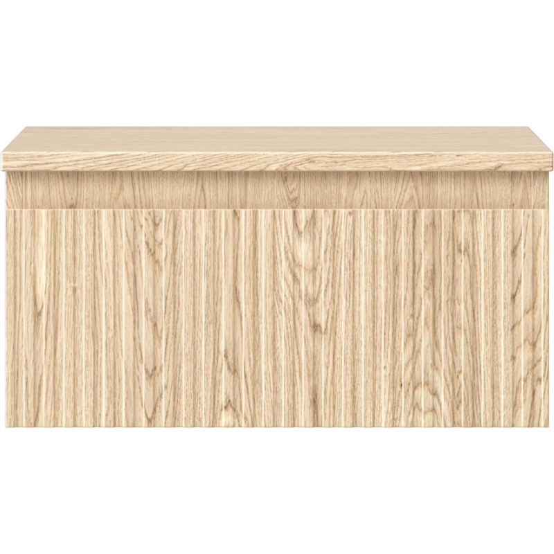 Mexen Rivel Badezimmerschrank unter dem Waschbecken 50 cm mit Arbeitsplatte, 1 Schublade, gerillt, Eiche - 91A20-05023-1-BFC81