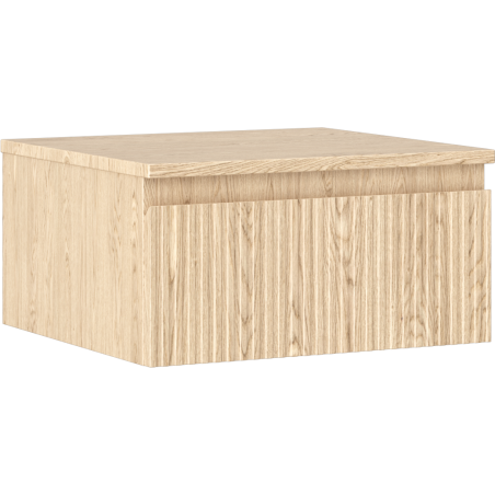 Mexen Rivel Badezimmerschrank unter dem Waschbecken 50 cm mit Arbeitsplatte, 1 Schublade, gerillt, Eiche - 91A20-05023-1-BFC81