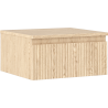 Mexen Rivel Badezimmerschrank unter dem Waschbecken 50 cm mit Arbeitsplatte, 1 Schublade, gerillt, Eiche - 91A20-05023-1-BFC81