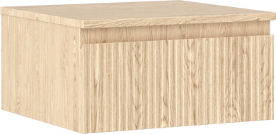 Mexen Rivel Badezimmerschrank unter dem Waschbecken 50 cm mit Arbeitsplatte, 1 Schublade, gerillt, Eiche - 91A20-05023-1-BFC81