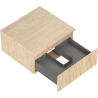 Mexen Rivel Badezimmerschrank unter dem Waschbecken 50 cm mit Arbeitsplatte, 1 Schublade, gerillt, Eiche - 91A20-05023-1-BFC81