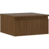 Mexen Rivel 50 cm Badezimmerunterschrank mit Arbeitsplatte, 1 Schublade, geriffelt, Nussbaum - 91A20-05023-1-BFC86