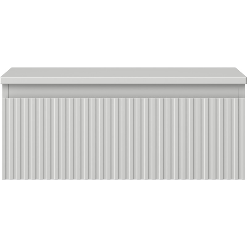 Mexen Rivel Badezimmerschrank für Waschtisch 60 cm mit Arbeitsplatte, 1 Schublade, geriffelt, grau matt - 91A20-06023-1-BFC62