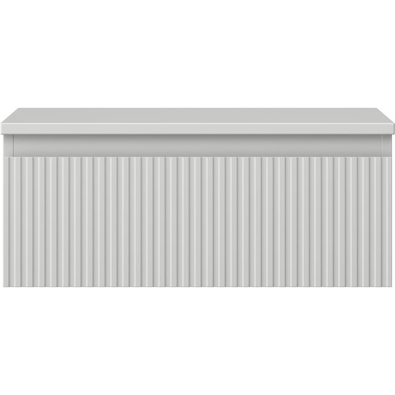 Mexen Rivel Badezimmerschrank unter Waschbecken 60 cm mit Arbeitsplatte, 1 Schublade, gerillt, grau matt - 91A20-06023-1-BFC62