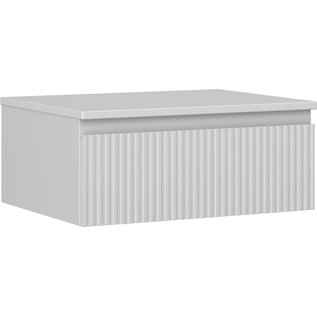 Mexen Rivel Badezimmerschrank unter Waschbecken 60 cm mit Arbeitsplatte, 1 Schublade, gerillt, grau matt - 91A20-06023-1-BFC62