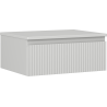 Mexen Rivel Badezimmerschrank für Waschtisch 60 cm mit Arbeitsplatte, 1 Schublade, geriffelt, grau matt - 91A20-06023-1-BFC62