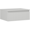 Mexen Rivel Badezimmerschrank unter Waschbecken 60 cm mit Arbeitsplatte, 1 Schublade, gerillt, grau matt - 91A20-06023-1-BFC62