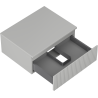 Mexen Rivel Badezimmerschrank für Waschtisch 60 cm mit Arbeitsplatte, 1 Schublade, geriffelt, grau matt - 91A20-06023-1-BFC62