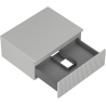 Mexen Rivel Badezimmerschrank unter Waschbecken 60 cm mit Arbeitsplatte, 1 Schublade, gerillt, grau matt - 91A20-06023-1-BFC62