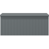 Mexen Rivel Badezimmerunterschrank 60 cm mit Arbeitsplatte, 1 Schublade, gerillt, Graphit matt - 91A20-06023-1-BFC66