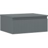 Mexen Rivel Badezimmerunterschrank 60 cm mit Arbeitsplatte, 1 Schublade, gerillt, Graphit matt - 91A20-06023-1-BFC66