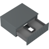 Mexen Rivel Badezimmerunterschrank 60 cm mit Arbeitsplatte, 1 Schublade, gerillt, Graphit matt - 91A20-06023-1-BFC66
