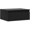 Mexen Rivel Badezimmerschrank 60 cm mit Arbeitsplatte, 1 Schublade, geriffelt, schwarz matt - 91A20-06023-1-BFC71