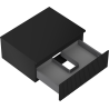 Mexen Rivel Badezimmerschrank 60 cm mit Arbeitsplatte, 1 Schublade, geriffelt, schwarz matt - 91A20-06023-1-BFC71