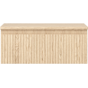 Mexen Rivel Badezimmerschrank 60 cm mit Waschbeckenplatte, 1 Schublade, profiliert, Eiche - 91A20-06023-1-BFC81