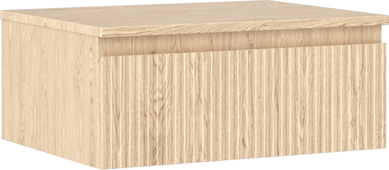 Mexen Rivel Badezimmerschrank 60 cm mit Waschbeckenplatte, 1 Schublade, profiliert, Eiche - 91A20-06023-1-BFC81