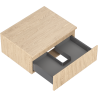 Mexen Rivel Badezimmerschrank 60 cm mit Waschbeckenplatte, 1 Schublade, profiliert, Eiche - 91A20-06023-1-BFC81
