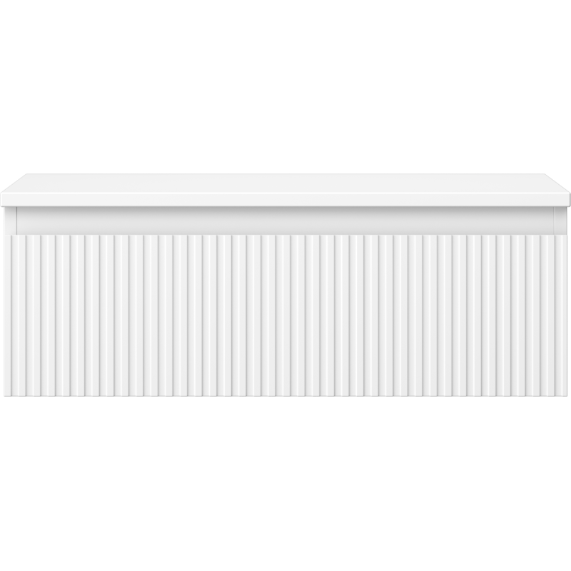 Mexen Rivel Badezimmerschrank 70 cm mit Platte, 1 Schublade, geriffelt, weiß matt - 91A20-07023-1-BFC01