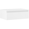 Mexen Rivel Badezimmerschrank 70 cm mit Platte, 1 Schublade, geriffelt, weiß matt - 91A20-07023-1-BFC01