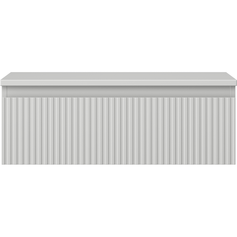 Mexen Rivel Badezimmerunterschrank 70 cm mit Arbeitsplatte, 1 Schublade, gerillt, grau matt - 91A20-07023-1-BFC62