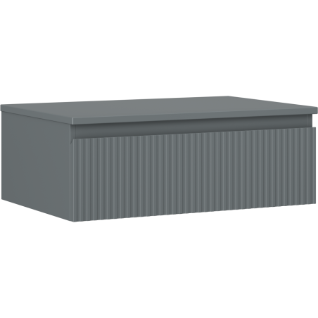 Mexen Rivel Badezimmerschrank 70 cm mit Waschtischplatte, 1 Schublade, geriffelt, Graphit matt - 91A20-07023-1-BFC66