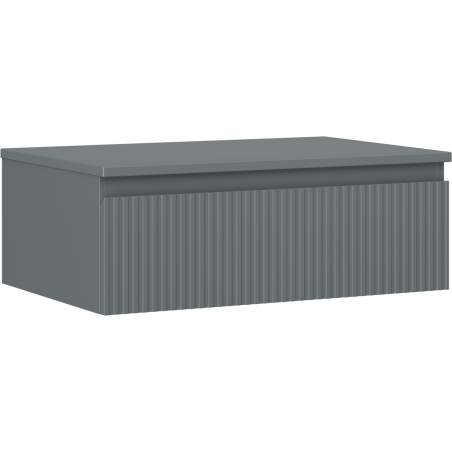 Mexen Rivel Badezimmerschrank unter Waschbecken 70 cm mit Platte, 1 Schublade, geriffelt, graphit matt - 91A20-07023-1-BFC66