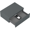 Mexen Rivel Badezimmerschrank unter Waschbecken 70 cm mit Platte, 1 Schublade, geriffelt, graphit matt - 91A20-07023-1-BFC66