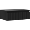 Mexen Rivel Badezimmer-Unterschrank 70 cm mit Arbeitsplatte, 1 Schublade, gerillt, schwarz matt - 91A20-07023-1-BFC71