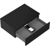 Mexen Rivel Badezimmer-Unterschrank 70 cm mit Arbeitsplatte, 1 Schublade, gerillt, schwarz matt - 91A20-07023-1-BFC71