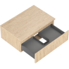 Mexen Rivel Badezimmerschrank 70 cm mit Arbeitsplatte, 1 Schublade, geriffelt, Eiche - 91A20-07023-1-BFC81