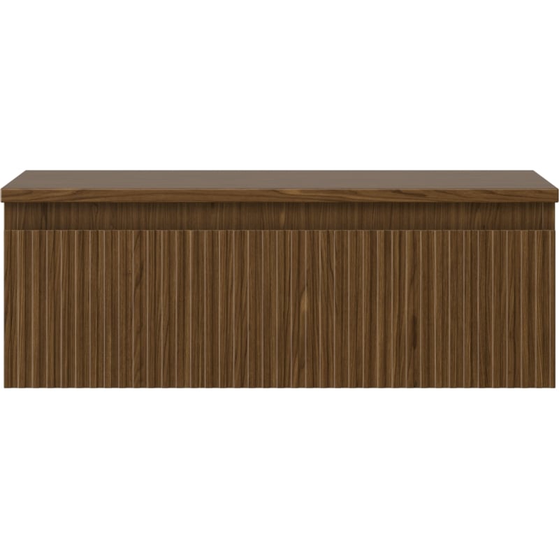 Mexen Rivel Badezimmerschrank 70 cm mit Arbeitsplatte, 1 Schublade, gerillt, Nussbaum - 91A20-07023-1-BFC86