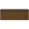 Mexen Rivel Badezimmerschrank 70 cm mit Arbeitsplatte, 1 Schublade, gerillt, Nussbaum - 91A20-07023-1-BFC86