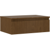 Mexen Rivel Badezimmerschrank 70 cm mit Arbeitsplatte, 1 Schublade, gerillt, Nussbaum - 91A20-07023-1-BFC86