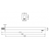 Mexen Duscharm wandmontiert 40 cm Chrom - 79111-00