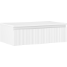 Mexen Rivel Badezimmerschrank 80 cm mit Arbeitsplatte, 1 Schublade, geriffelt, weiß matt - 91A20-08023-1-BFC01