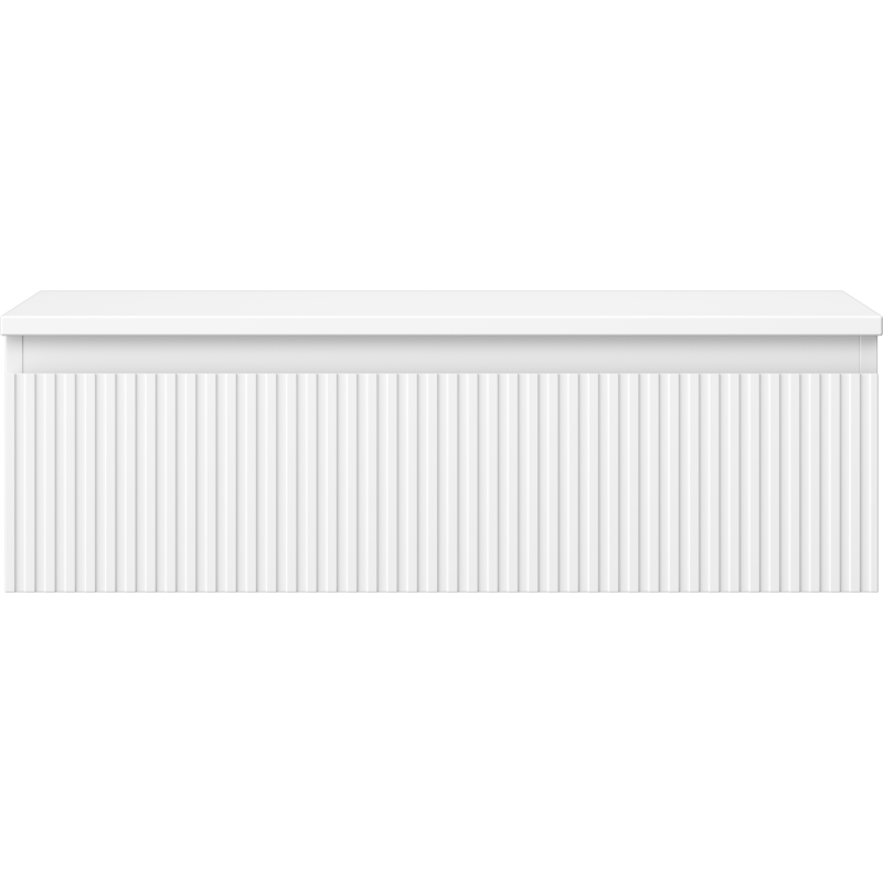 Mexen Rivel Badezimmerschrank 80 cm mit Arbeitsplatte, 1 Schublade, geriffelt, weiß matt - 91A20-08023-1-BFC01