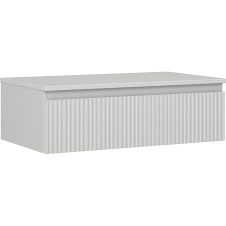 Mexen Rivel Badezimmer-Unterschrank 80 cm mit Platte, 1 Schublade, gerillt, grau matt - 91A20-08023-1-BFC62