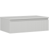 Mexen Rivel Badezimmer-Unterschrank 80 cm mit Platte, 1 Schublade, gerillt, grau matt - 91A20-08023-1-BFC62