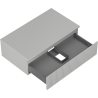 Mexen Rivel Badezimmer-Unterschrank 80 cm mit Platte, 1 Schublade, gerillt, grau matt - 91A20-08023-1-BFC62