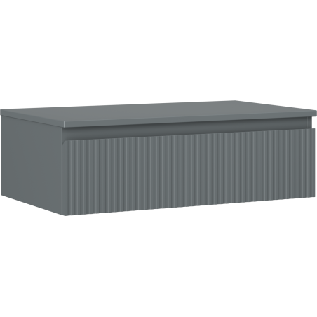 Mexen Rivel Badunterschrank 80 cm mit Arbeitsplatte, 1 Schublade, geriffelt, Graphit matt - 91A20-08023-1-BFC66