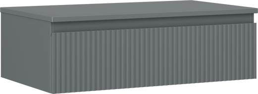 Mexen Rivel Badunterschrank 80 cm mit Arbeitsplatte, 1 Schublade, geriffelt, Graphit matt - 91A20-08023-1-BFC66