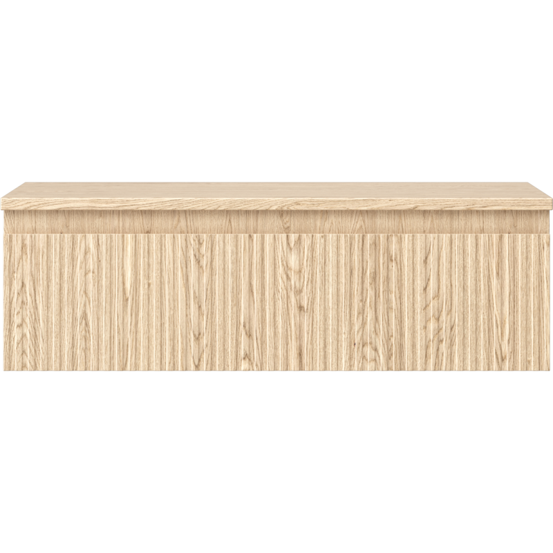 Mexen Rivel Badezimmerunterschrank 80 cm mit Arbeitsplatte, 1 Schublade, geriffelt, Eiche - 91A20-08023-1-BFC81