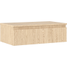 Mexen Rivel Badezimmerunterschrank 80 cm mit Arbeitsplatte, 1 Schublade, geriffelt, Eiche - 91A20-08023-1-BFC81