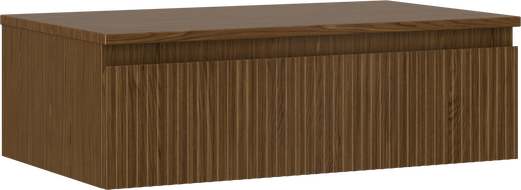 Mexen Rivel Badezimmerschrank 80 cm mit Arbeitsplatte, 1 Schublade, gerillt, Nussbaum - 91A20-08023-1-BFC86