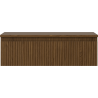 Mexen Rivel Badezimmerschrank 80 cm mit Arbeitsplatte, 1 Schublade, gerillt, Nussbaum - 91A20-08023-1-BFC86