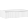 Mexen Rivel Badezimmerschrank für Waschtische 90 cm mit Arbeitsplatte, 1 Schublade, geriffelt, weiß matt - 91A20-09023-1-BFC01