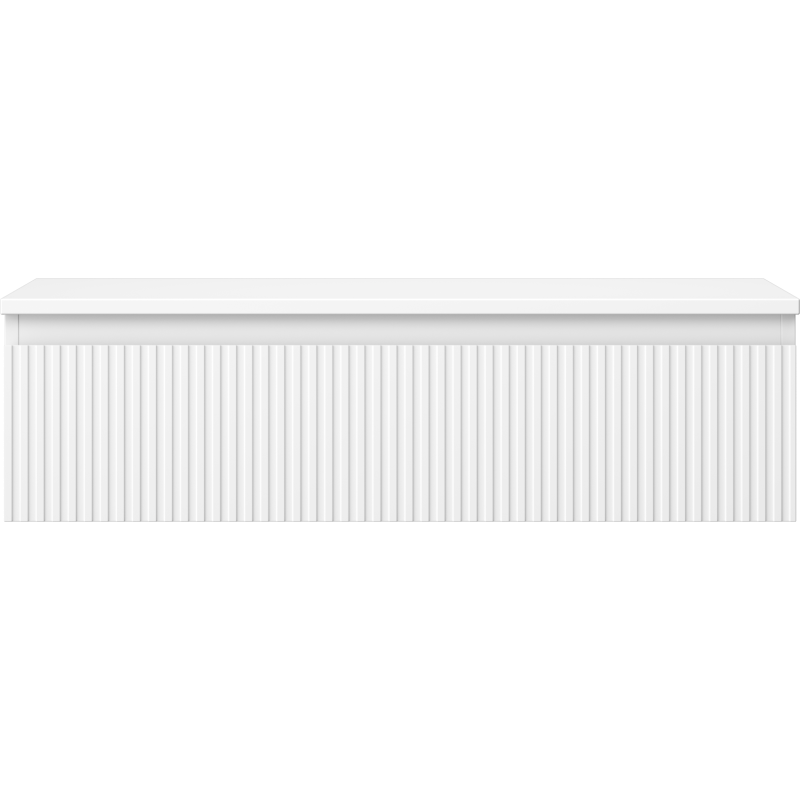 Mexen Rivel Badezimmerschrank für Waschtische 90 cm mit Arbeitsplatte, 1 Schublade, geriffelt, weiß matt - 91A20-09023-1-BFC01